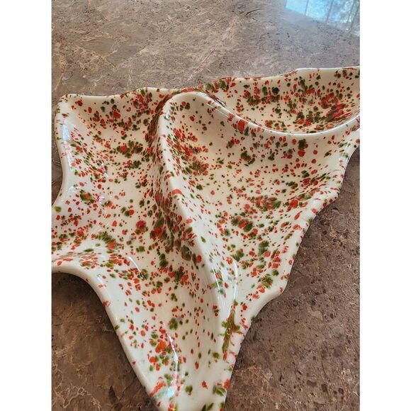 Mid -Century Modern 60's Decorative Ceramic Christmas Tree Candy Dish - Picture 3 of 6
